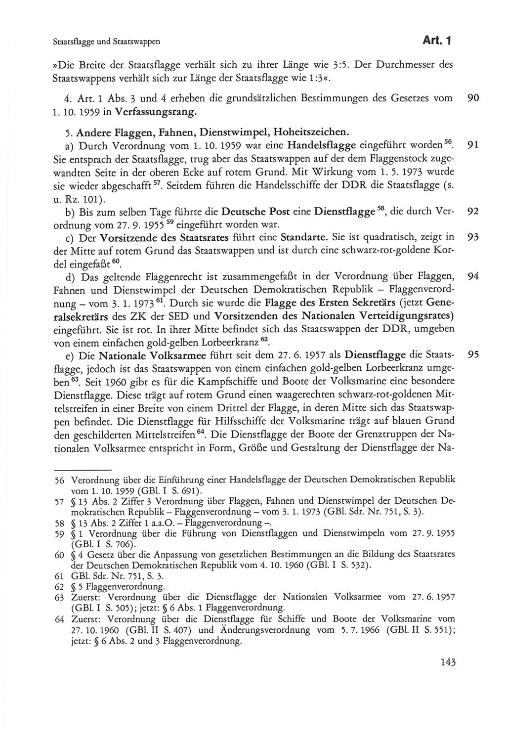 Die sozialistische Verfassung der Deutschen Demokratischen Republik (DDR), Kommentar 1982, Seite 143 (Soz. Verf. DDR Komm. 1982, S. 143)
