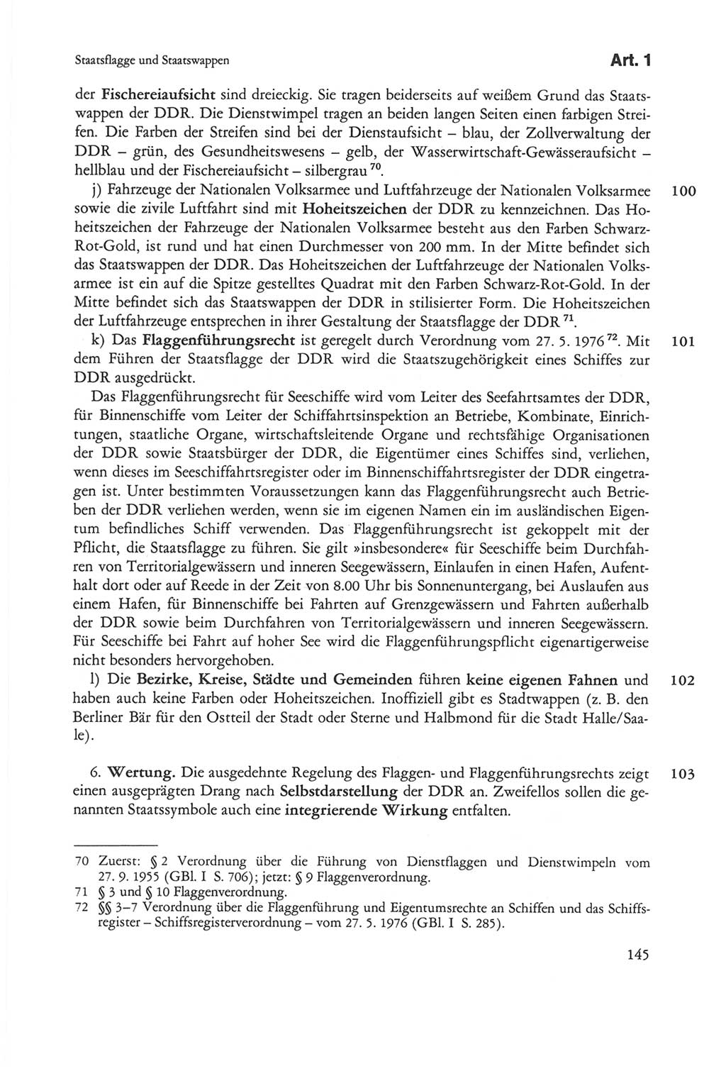 Die sozialistische Verfassung der Deutschen Demokratischen Republik (DDR), Kommentar 1982, Seite 145 (Soz. Verf. DDR Komm. 1982, S. 145)