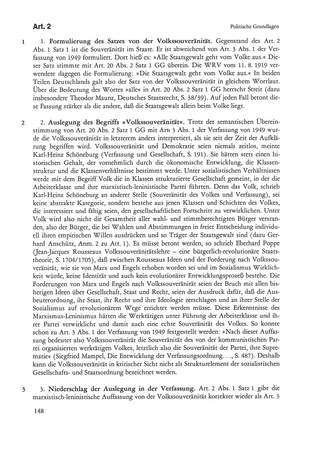 Die sozialistische Verfassung der Deutschen Demokratischen Republik (DDR), Kommentar 1982, Seite 148 (Soz. Verf. DDR Komm. 1982, S. 148)