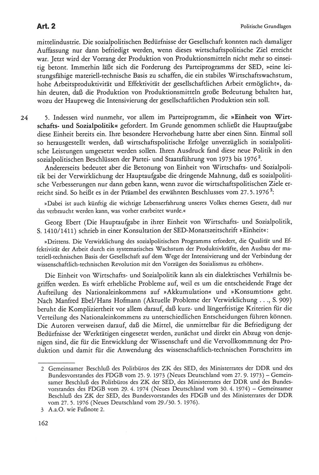 Die sozialistische Verfassung der Deutschen Demokratischen Republik (DDR), Kommentar 1982, Seite 162 (Soz. Verf. DDR Komm. 1982, S. 162)