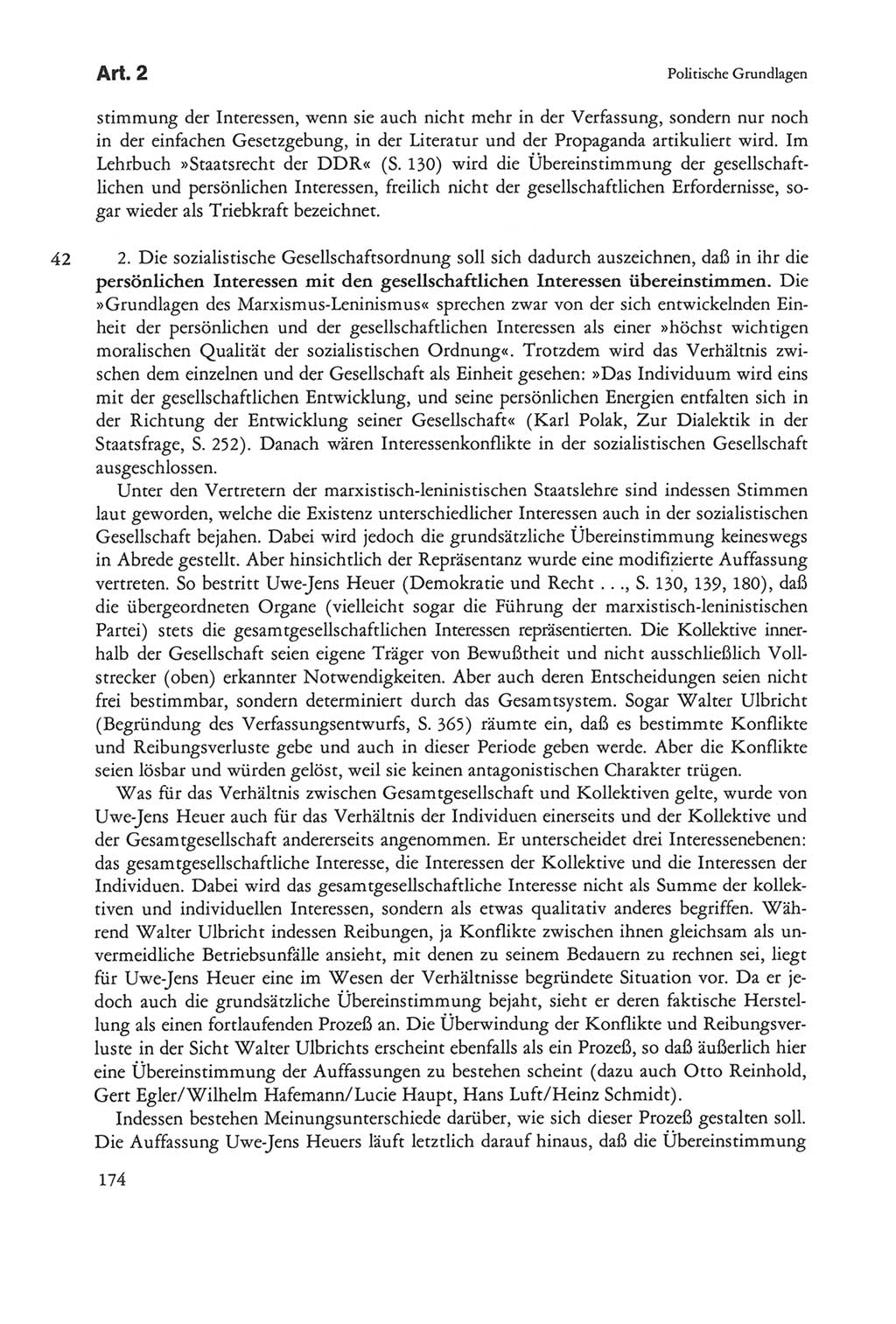 Die sozialistische Verfassung der Deutschen Demokratischen Republik (DDR), Kommentar 1982, Seite 174 (Soz. Verf. DDR Komm. 1982, S. 174)