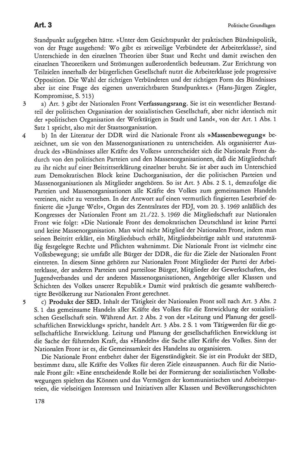 Die sozialistische Verfassung der Deutschen Demokratischen Republik (DDR), Kommentar 1982, Seite 178 (Soz. Verf. DDR Komm. 1982, S. 178)
