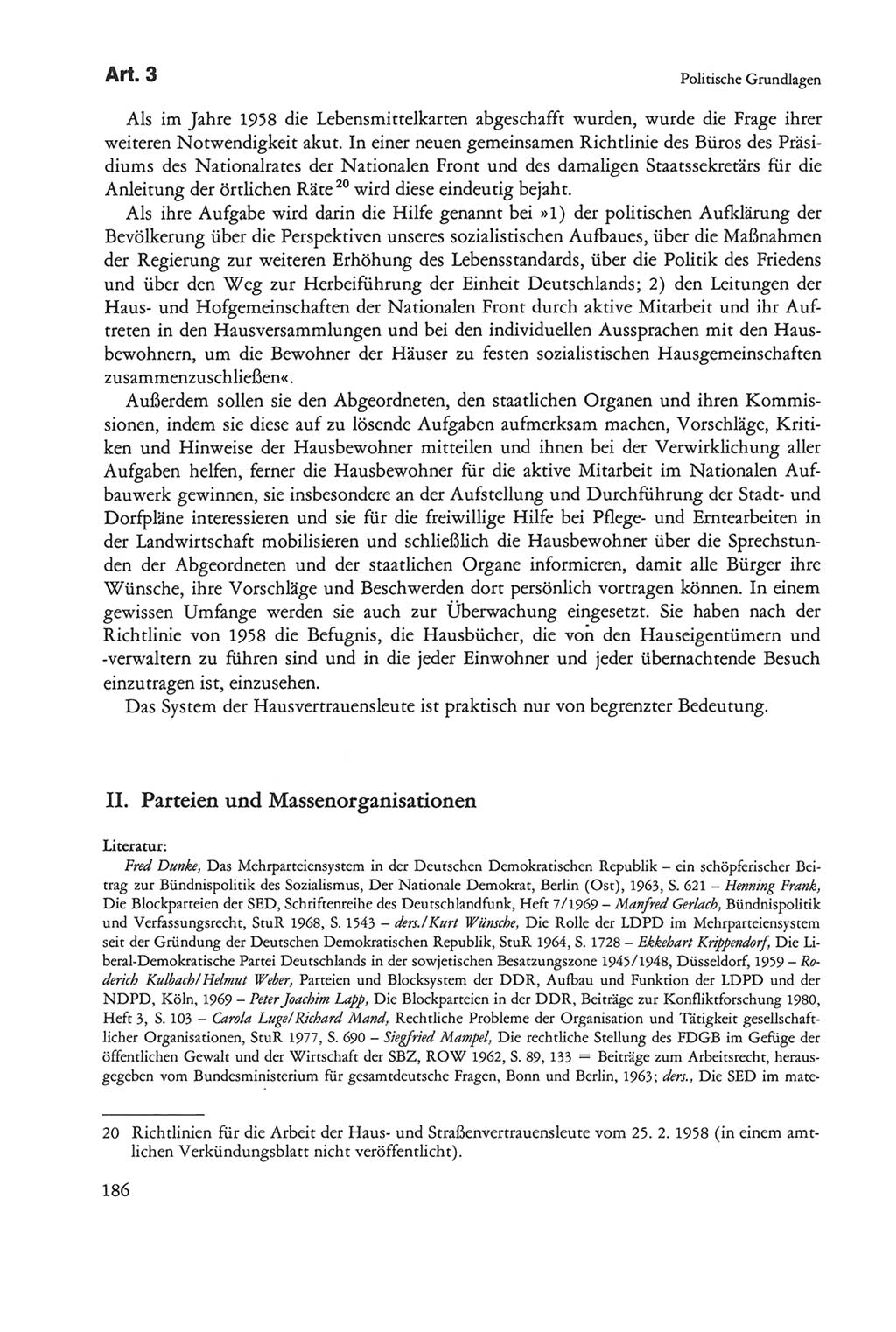 Die sozialistische Verfassung der Deutschen Demokratischen Republik (DDR), Kommentar 1982, Seite 186 (Soz. Verf. DDR Komm. 1982, S. 186)