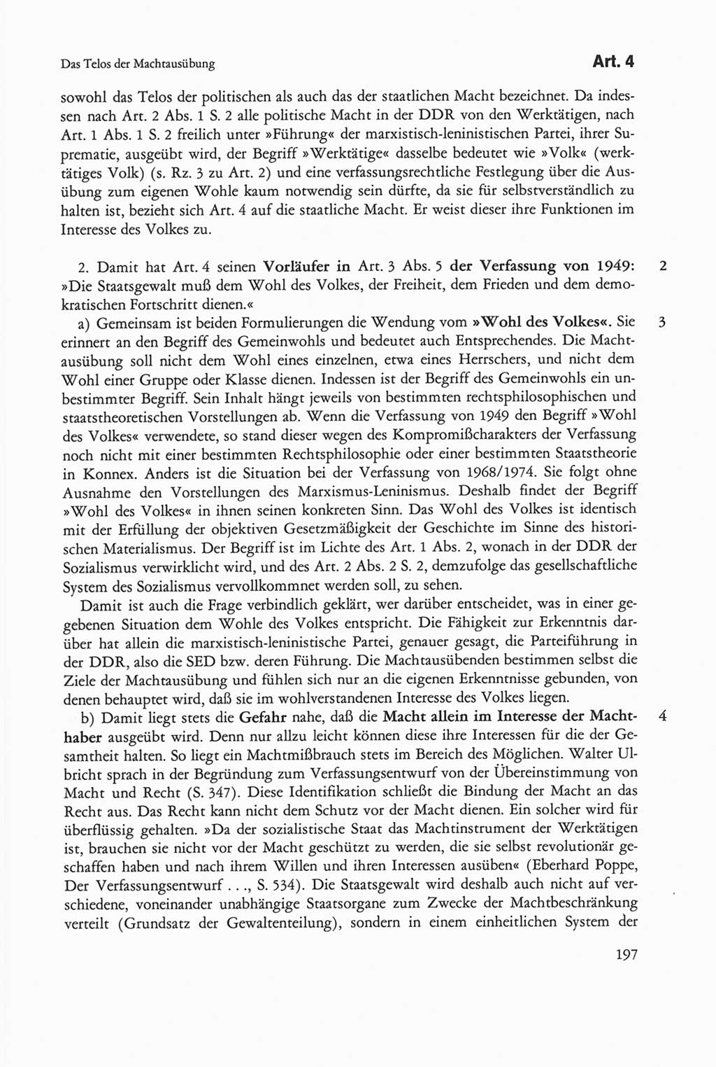 Die sozialistische Verfassung der Deutschen Demokratischen Republik (DDR), Kommentar 1982, Seite 197 (Soz. Verf. DDR Komm. 1982, S. 197)