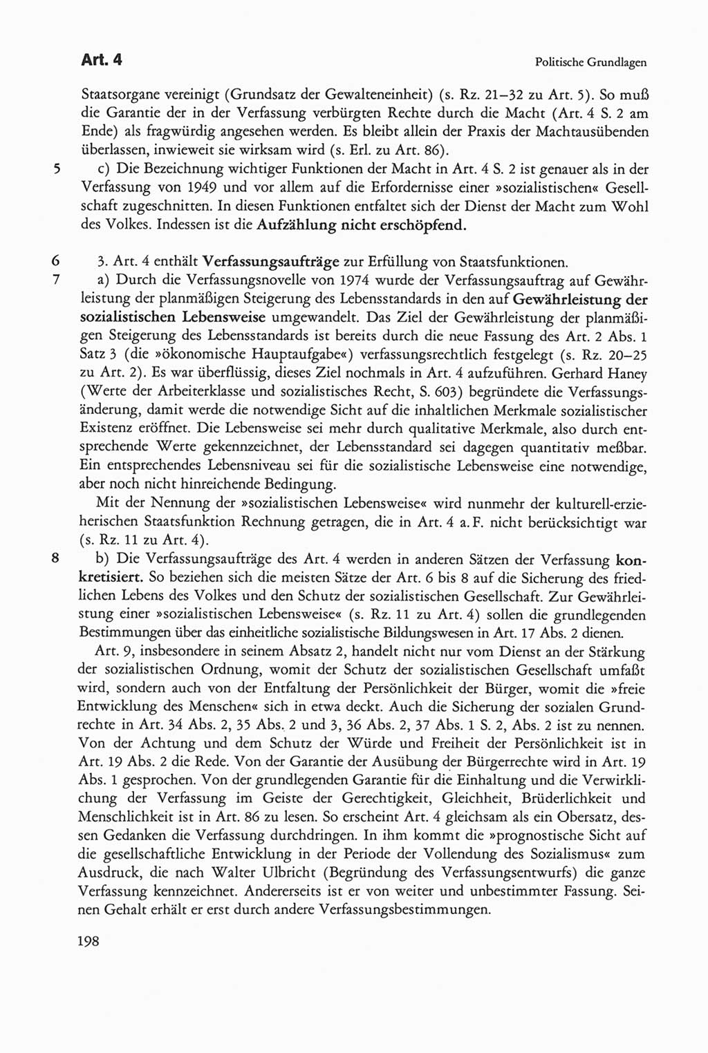 Die sozialistische Verfassung der Deutschen Demokratischen Republik (DDR), Kommentar 1982, Seite 198 (Soz. Verf. DDR Komm. 1982, S. 198)