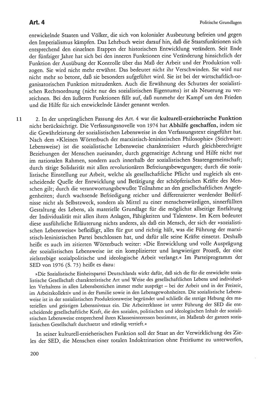 Die sozialistische Verfassung der Deutschen Demokratischen Republik (DDR), Kommentar 1982, Seite 200 (Soz. Verf. DDR Komm. 1982, S. 200)