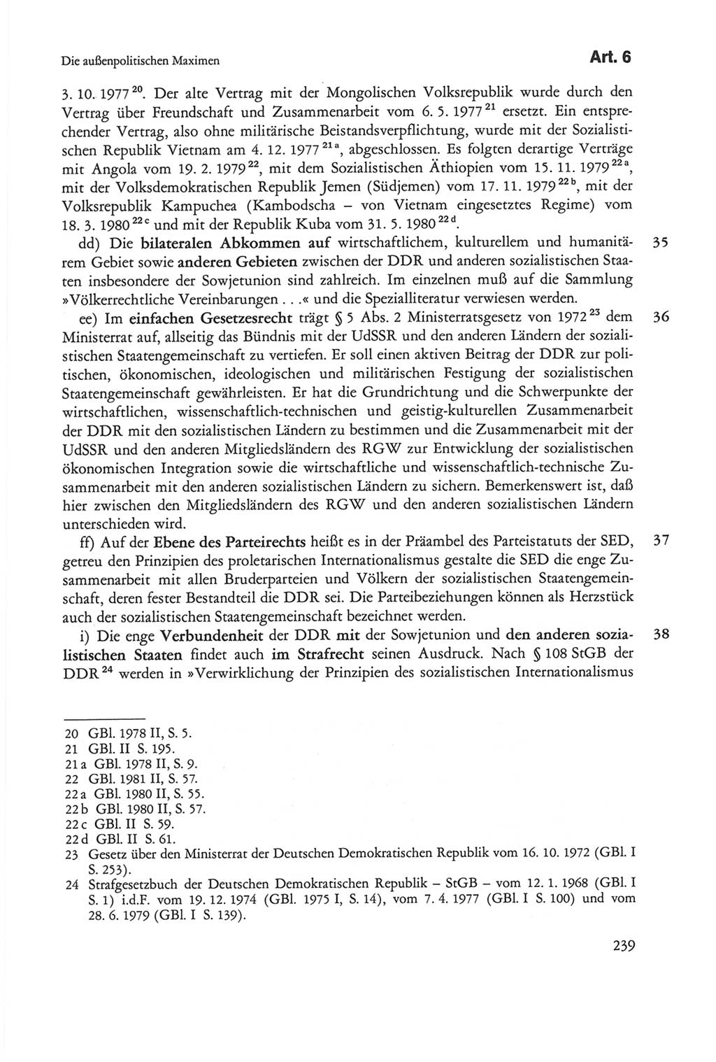 Die sozialistische Verfassung der Deutschen Demokratischen Republik (DDR), Kommentar 1982, Seite 239 (Soz. Verf. DDR Komm. 1982, S. 239)