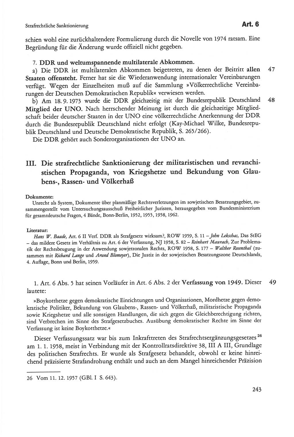 Die sozialistische Verfassung der Deutschen Demokratischen Republik (DDR), Kommentar 1982, Seite 243 (Soz. Verf. DDR Komm. 1982, S. 243)