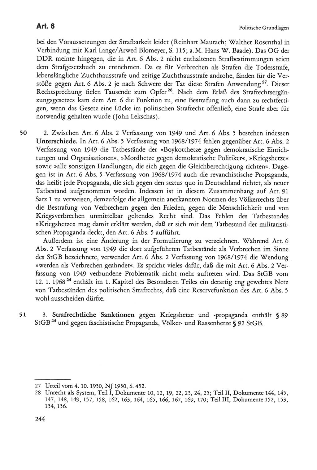 Die sozialistische Verfassung der Deutschen Demokratischen Republik (DDR), Kommentar 1982, Seite 244 (Soz. Verf. DDR Komm. 1982, S. 244)