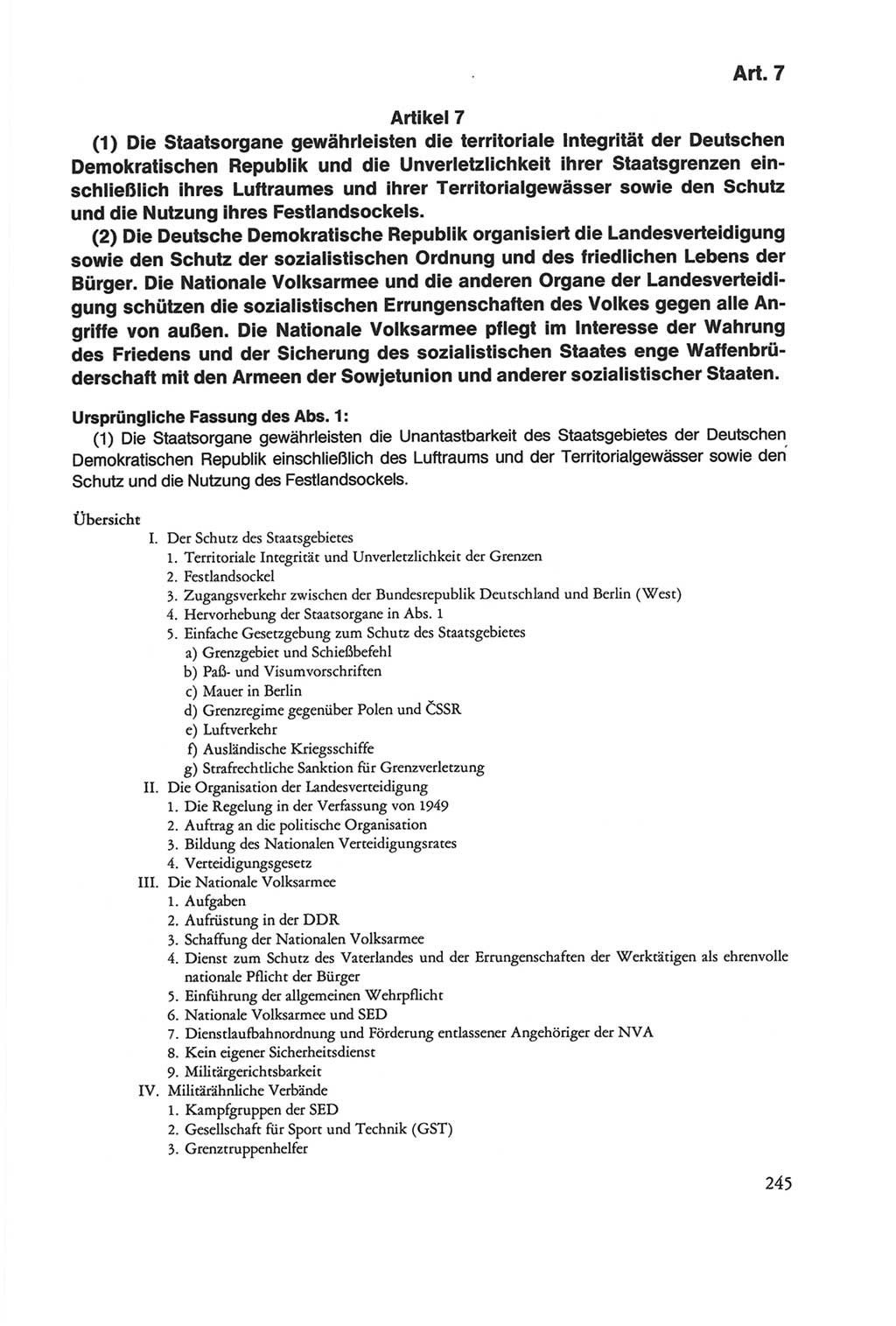 Die sozialistische Verfassung der Deutschen Demokratischen Republik (DDR), Kommentar 1982, Seite 245 (Soz. Verf. DDR Komm. 1982, S. 245)