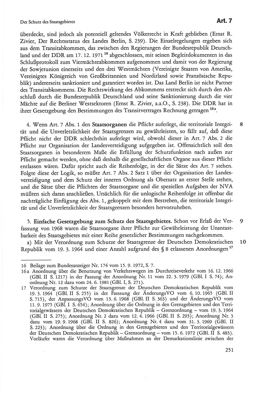 Die sozialistische Verfassung der Deutschen Demokratischen Republik (DDR), Kommentar 1982, Seite 251 (Soz. Verf. DDR Komm. 1982, S. 251)