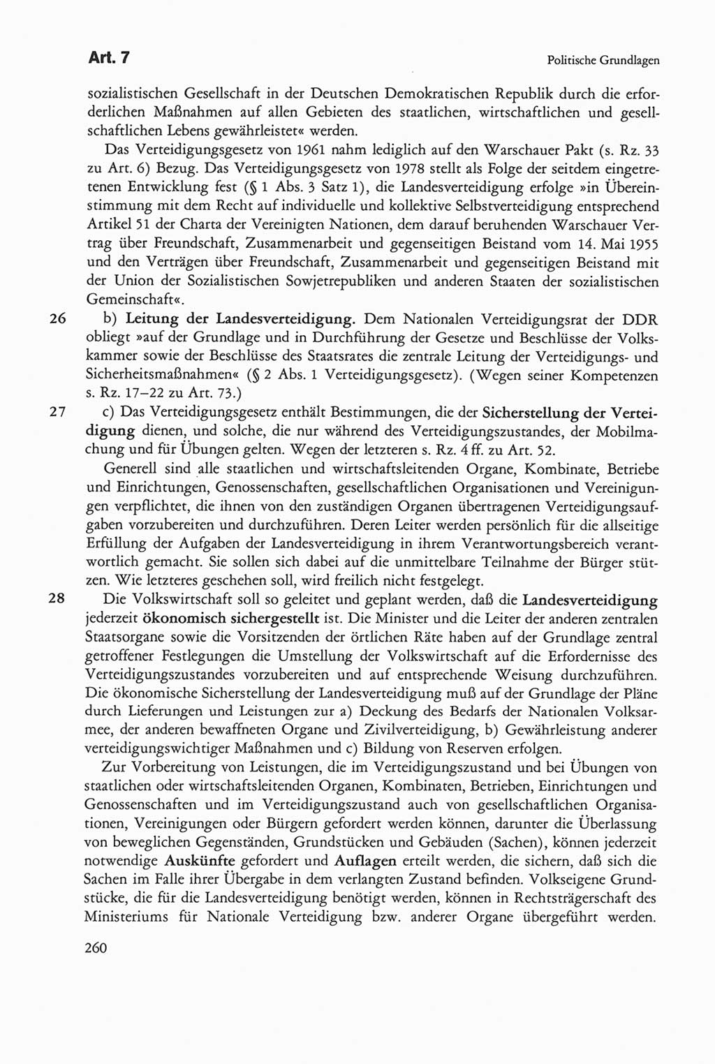 Die sozialistische Verfassung der Deutschen Demokratischen Republik (DDR), Kommentar 1982, Seite 260 (Soz. Verf. DDR Komm. 1982, S. 260)