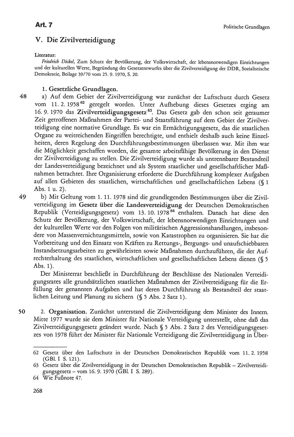 Die sozialistische Verfassung der Deutschen Demokratischen Republik (DDR), Kommentar 1982, Seite 268 (Soz. Verf. DDR Komm. 1982, S. 268)