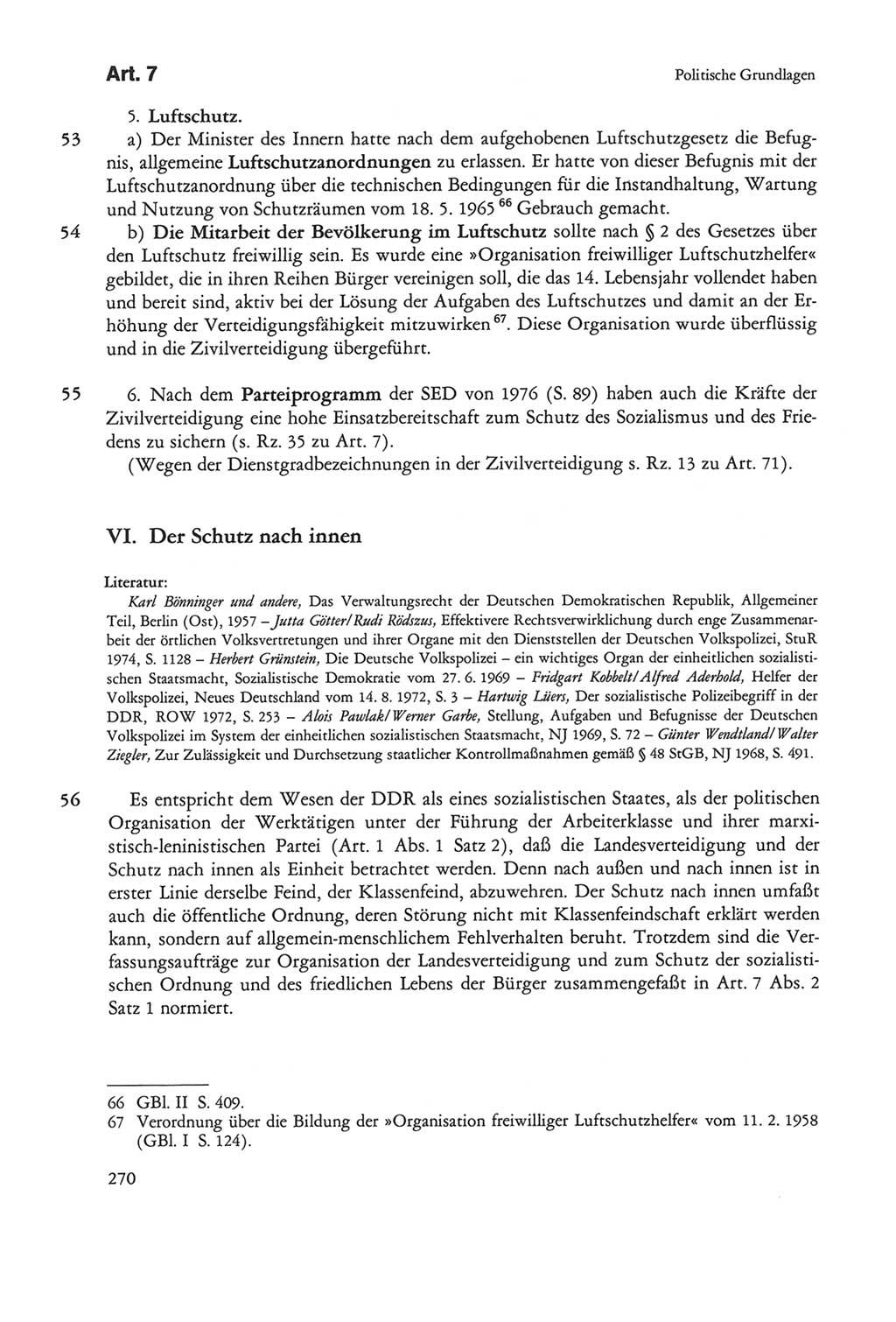Die sozialistische Verfassung der Deutschen Demokratischen Republik (DDR), Kommentar 1982, Seite 270 (Soz. Verf. DDR Komm. 1982, S. 270)