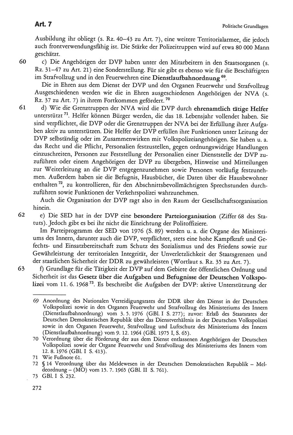 Die sozialistische Verfassung der Deutschen Demokratischen Republik (DDR), Kommentar 1982, Seite 272 (Soz. Verf. DDR Komm. 1982, S. 272)