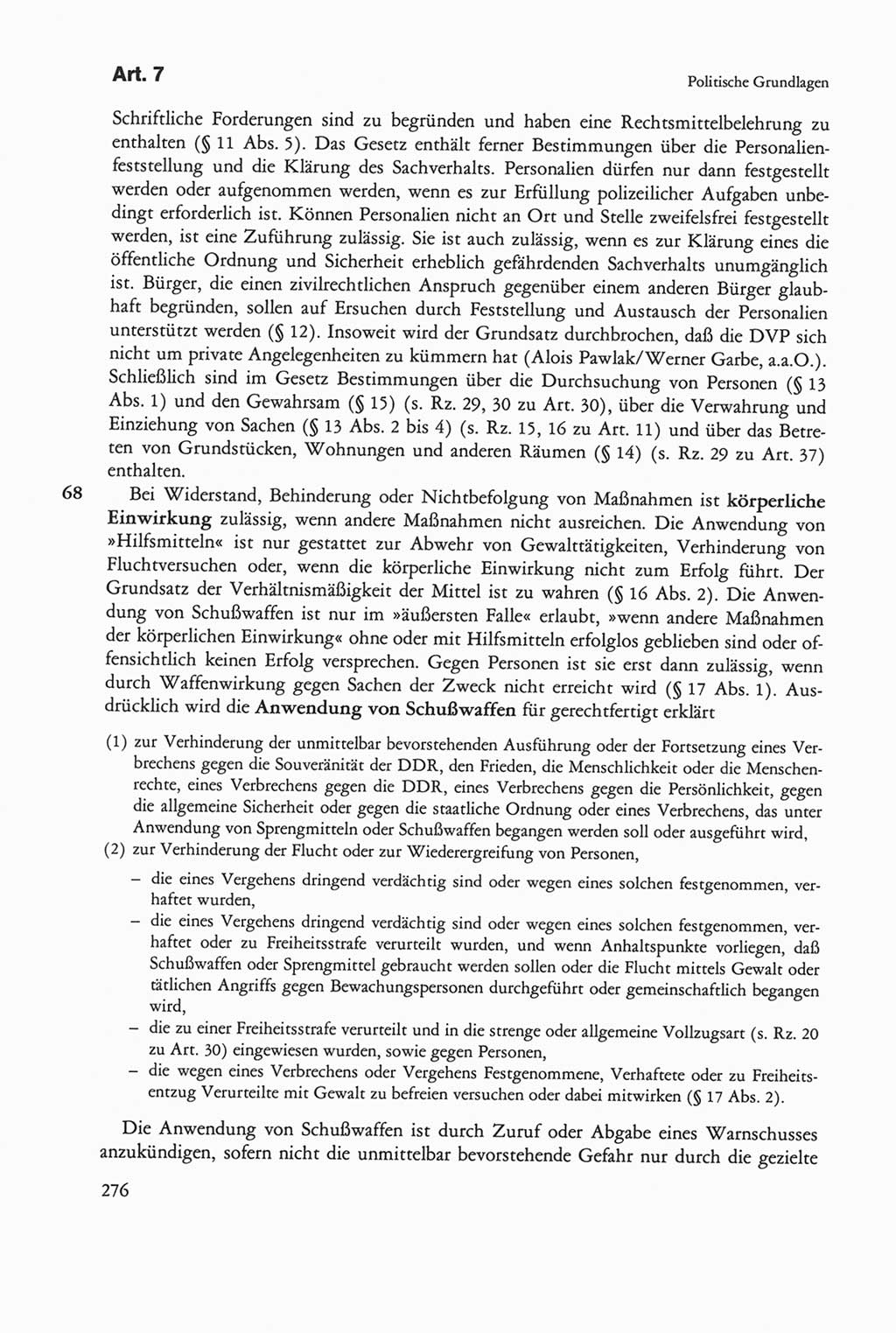 Die sozialistische Verfassung der Deutschen Demokratischen Republik (DDR), Kommentar 1982, Seite 276 (Soz. Verf. DDR Komm. 1982, S. 276)