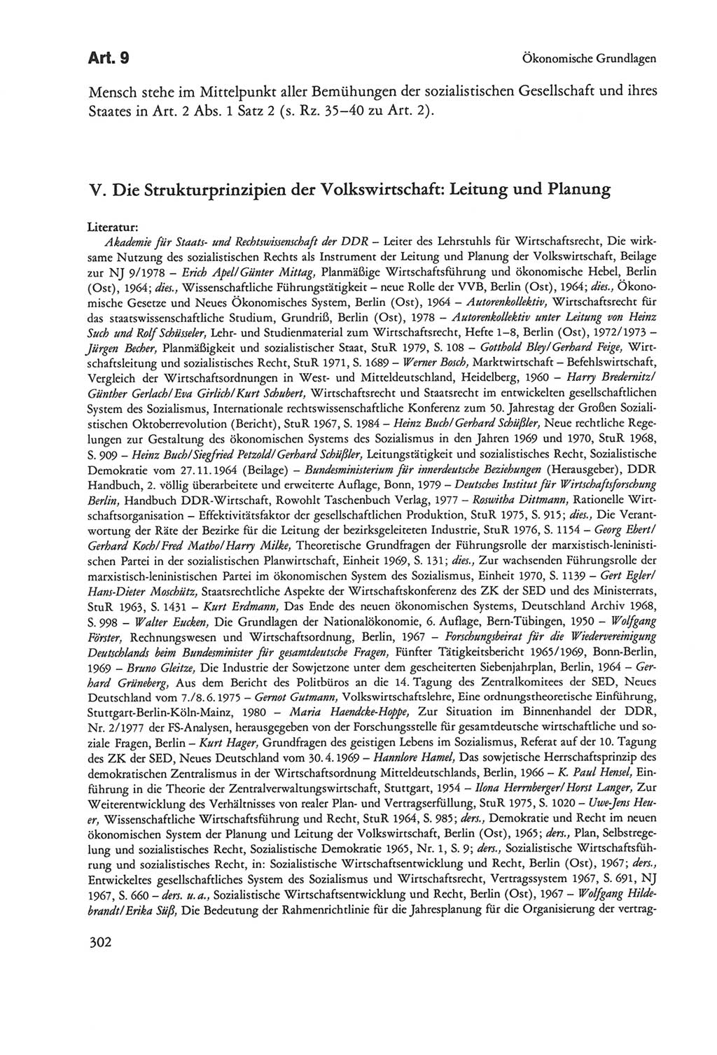 Die sozialistische Verfassung der Deutschen Demokratischen Republik (DDR), Kommentar 1982, Seite 302 (Soz. Verf. DDR Komm. 1982, S. 302)