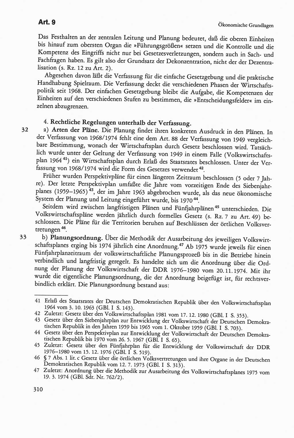 Die sozialistische Verfassung der Deutschen Demokratischen Republik (DDR), Kommentar 1982, Seite 310 (Soz. Verf. DDR Komm. 1982, S. 310)