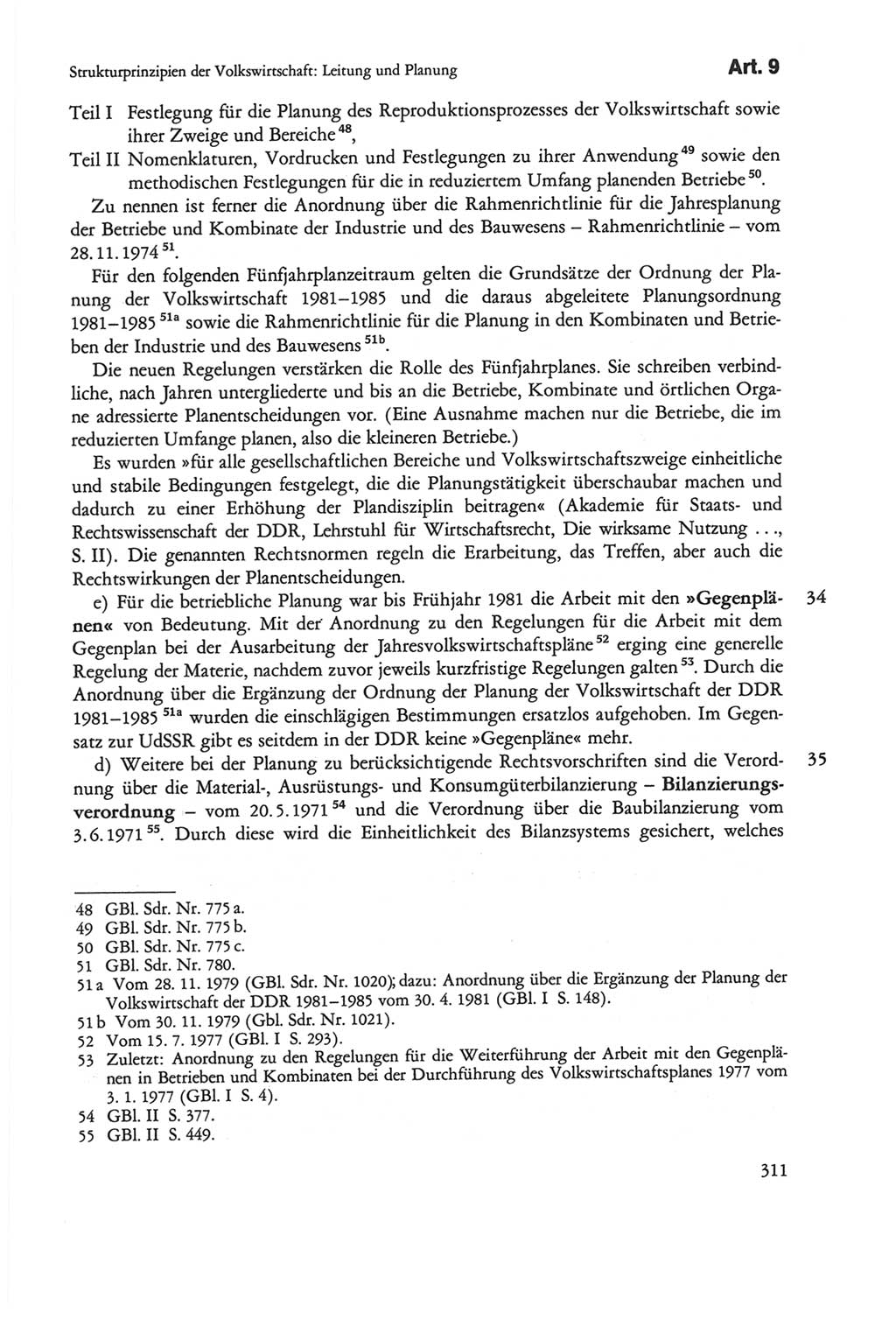 Die sozialistische Verfassung der Deutschen Demokratischen Republik (DDR), Kommentar 1982, Seite 311 (Soz. Verf. DDR Komm. 1982, S. 311)