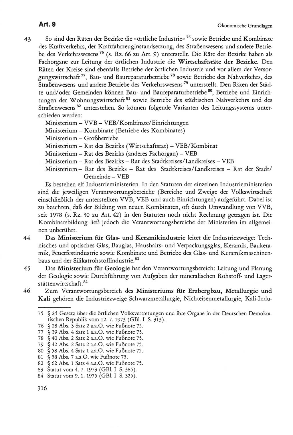 Die sozialistische Verfassung der Deutschen Demokratischen Republik (DDR), Kommentar 1982, Seite 316 (Soz. Verf. DDR Komm. 1982, S. 316)