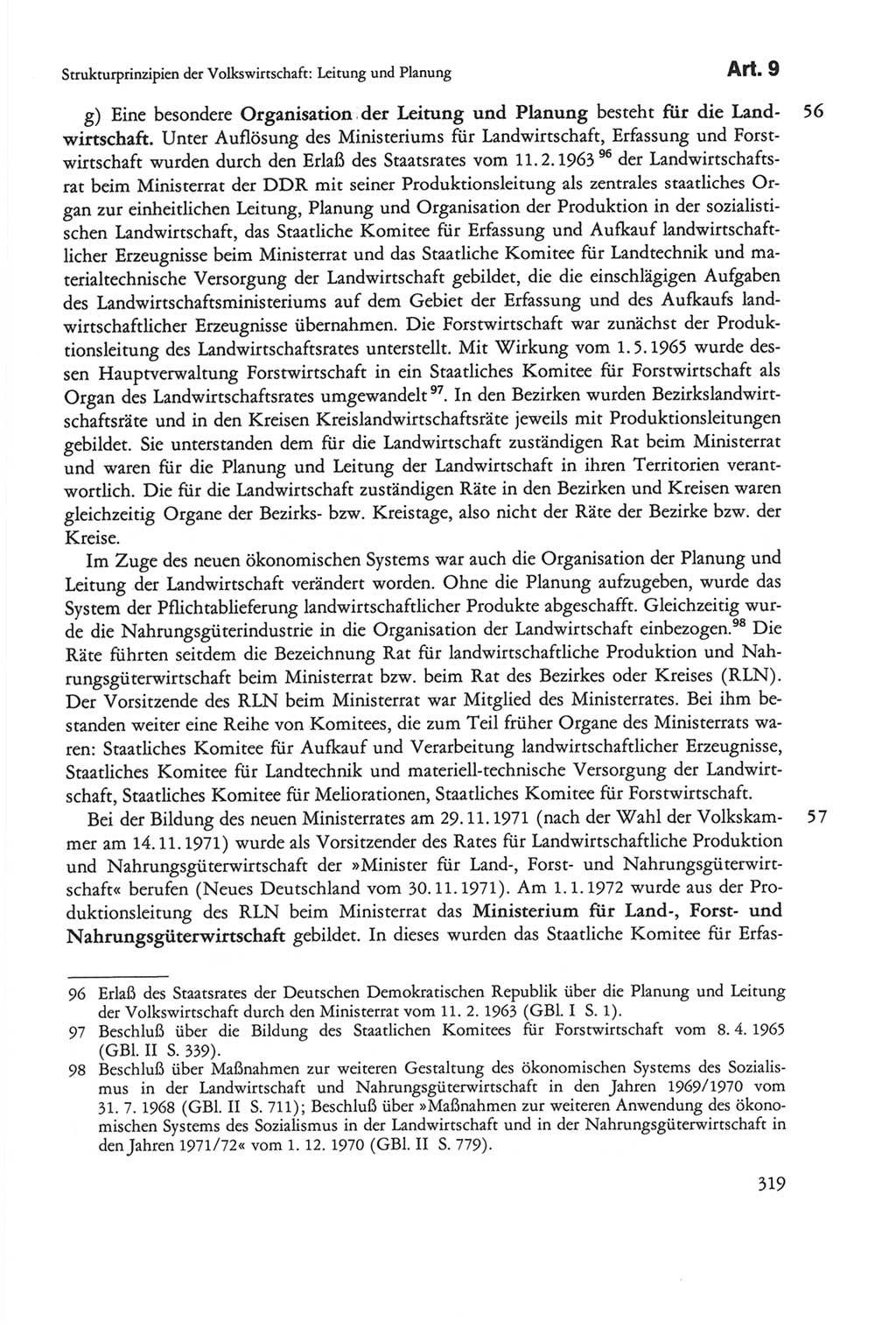 Die sozialistische Verfassung der Deutschen Demokratischen Republik (DDR), Kommentar 1982, Seite 319 (Soz. Verf. DDR Komm. 1982, S. 319)