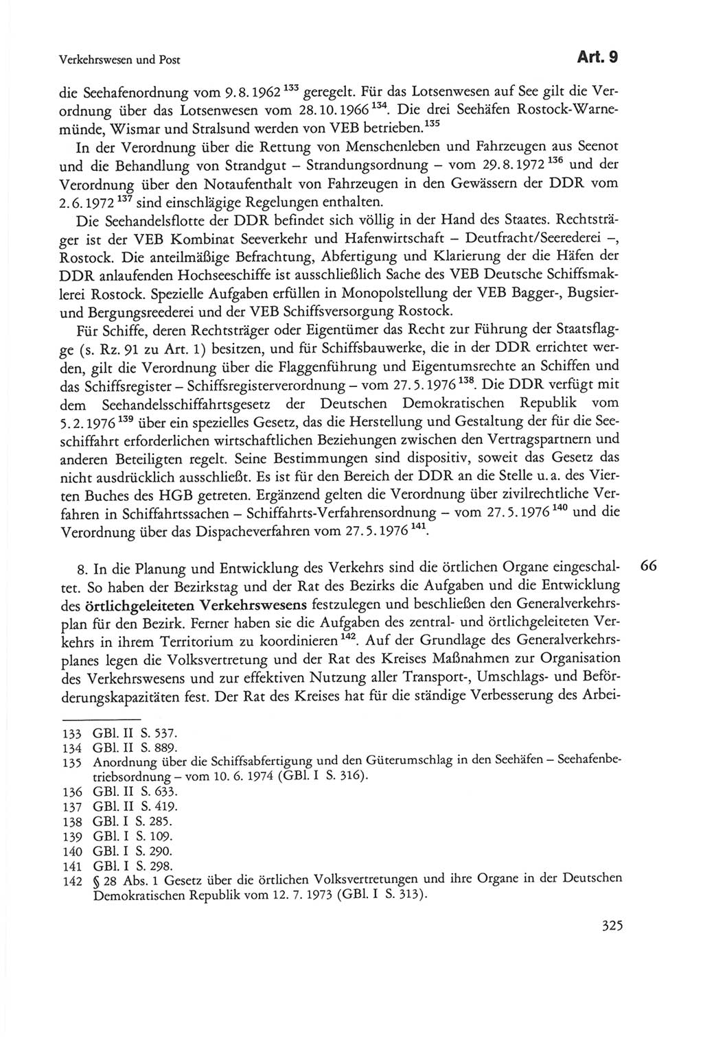 Die sozialistische Verfassung der Deutschen Demokratischen Republik (DDR), Kommentar 1982, Seite 325 (Soz. Verf. DDR Komm. 1982, S. 325)