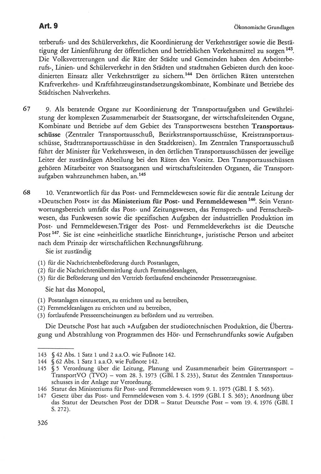 Die sozialistische Verfassung der Deutschen Demokratischen Republik (DDR), Kommentar 1982, Seite 326 (Soz. Verf. DDR Komm. 1982, S. 326)