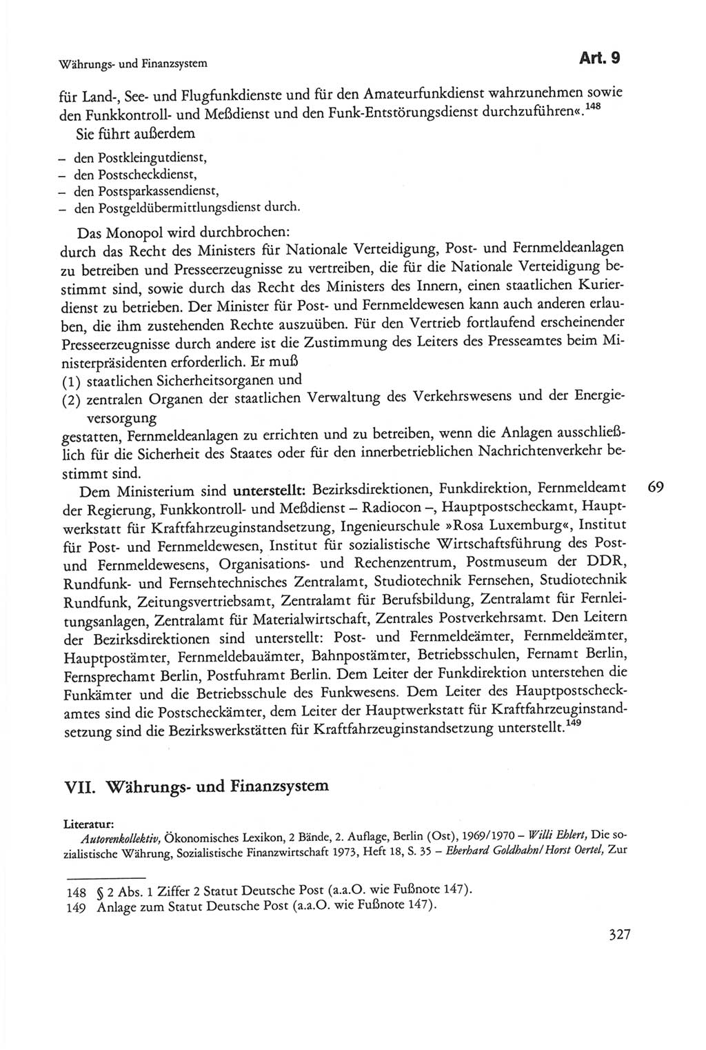 Die sozialistische Verfassung der Deutschen Demokratischen Republik (DDR), Kommentar 1982, Seite 327 (Soz. Verf. DDR Komm. 1982, S. 327)