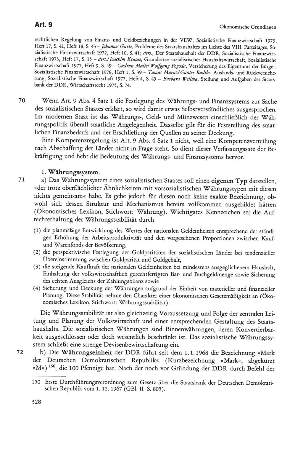 Die sozialistische Verfassung der Deutschen Demokratischen Republik (DDR), Kommentar 1982, Seite 328 (Soz. Verf. DDR Komm. 1982, S. 328)