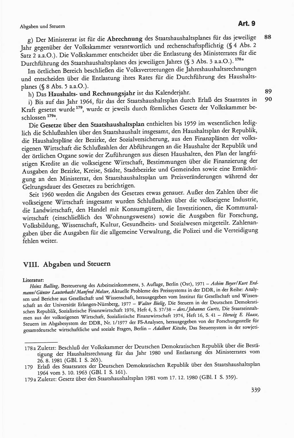Die sozialistische Verfassung der Deutschen Demokratischen Republik (DDR), Kommentar 1982, Seite 339 (Soz. Verf. DDR Komm. 1982, S. 339)