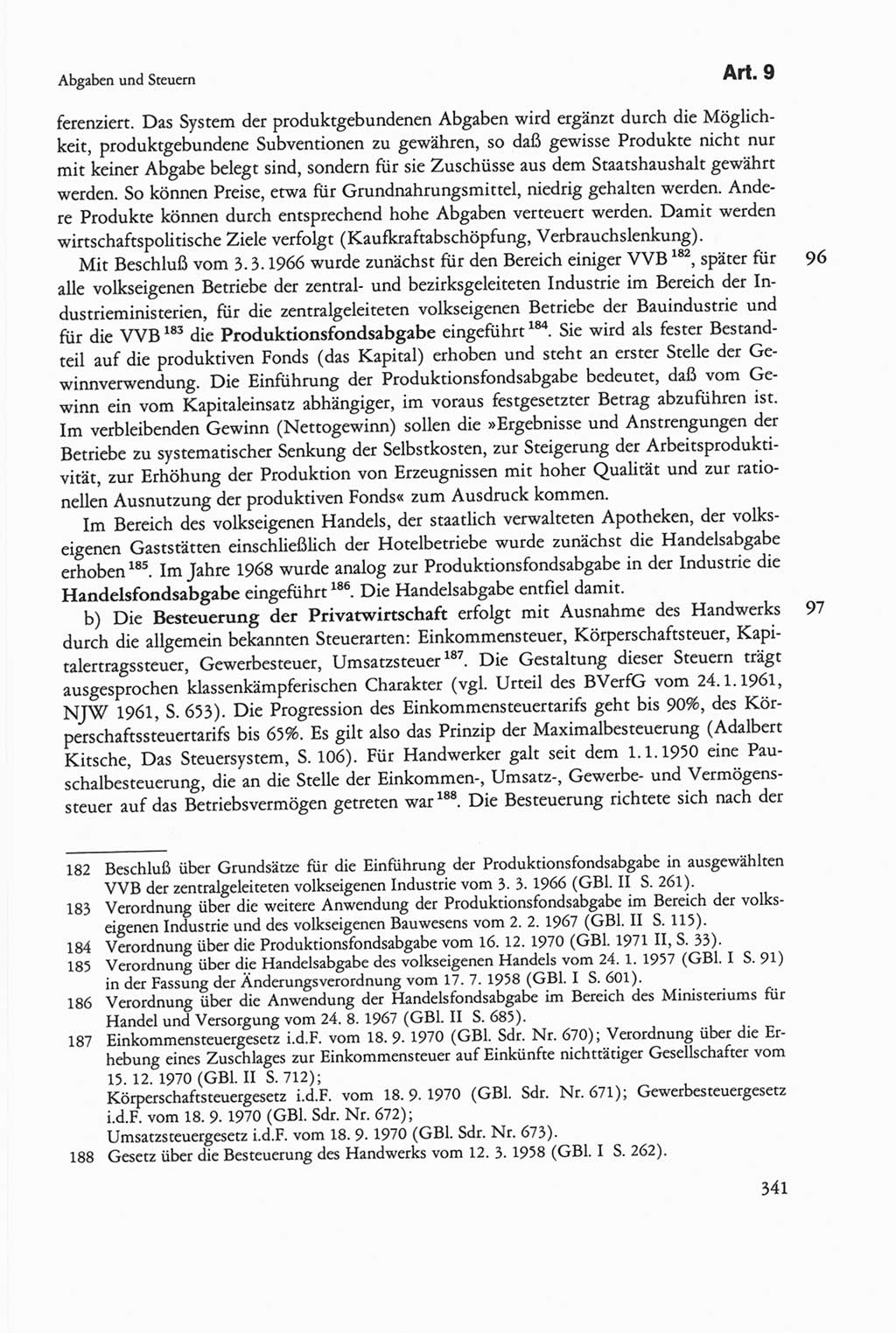 Die sozialistische Verfassung der Deutschen Demokratischen Republik (DDR), Kommentar 1982, Seite 341 (Soz. Verf. DDR Komm. 1982, S. 341)