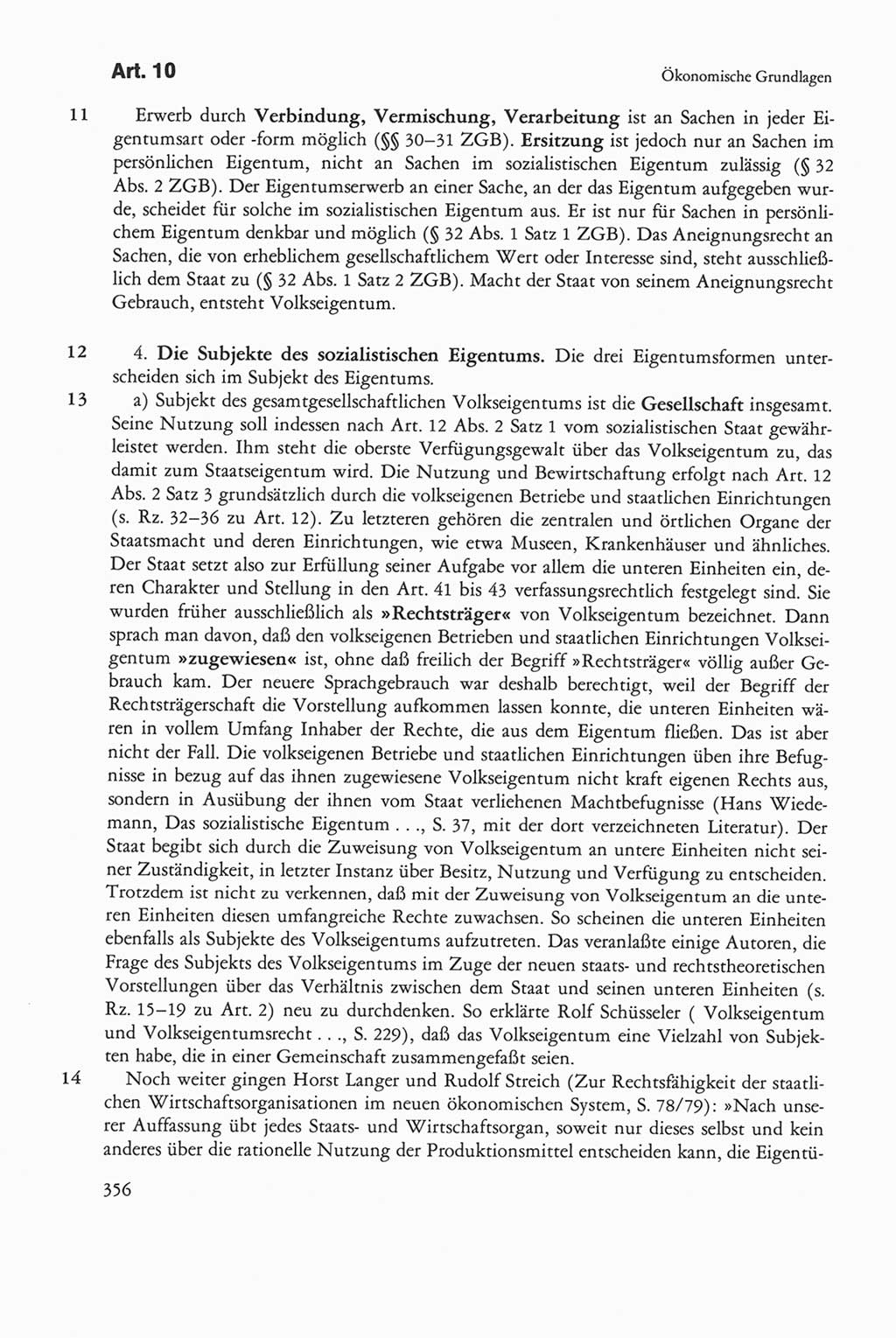 Die sozialistische Verfassung der Deutschen Demokratischen Republik (DDR), Kommentar 1982, Seite 356 (Soz. Verf. DDR Komm. 1982, S. 356)