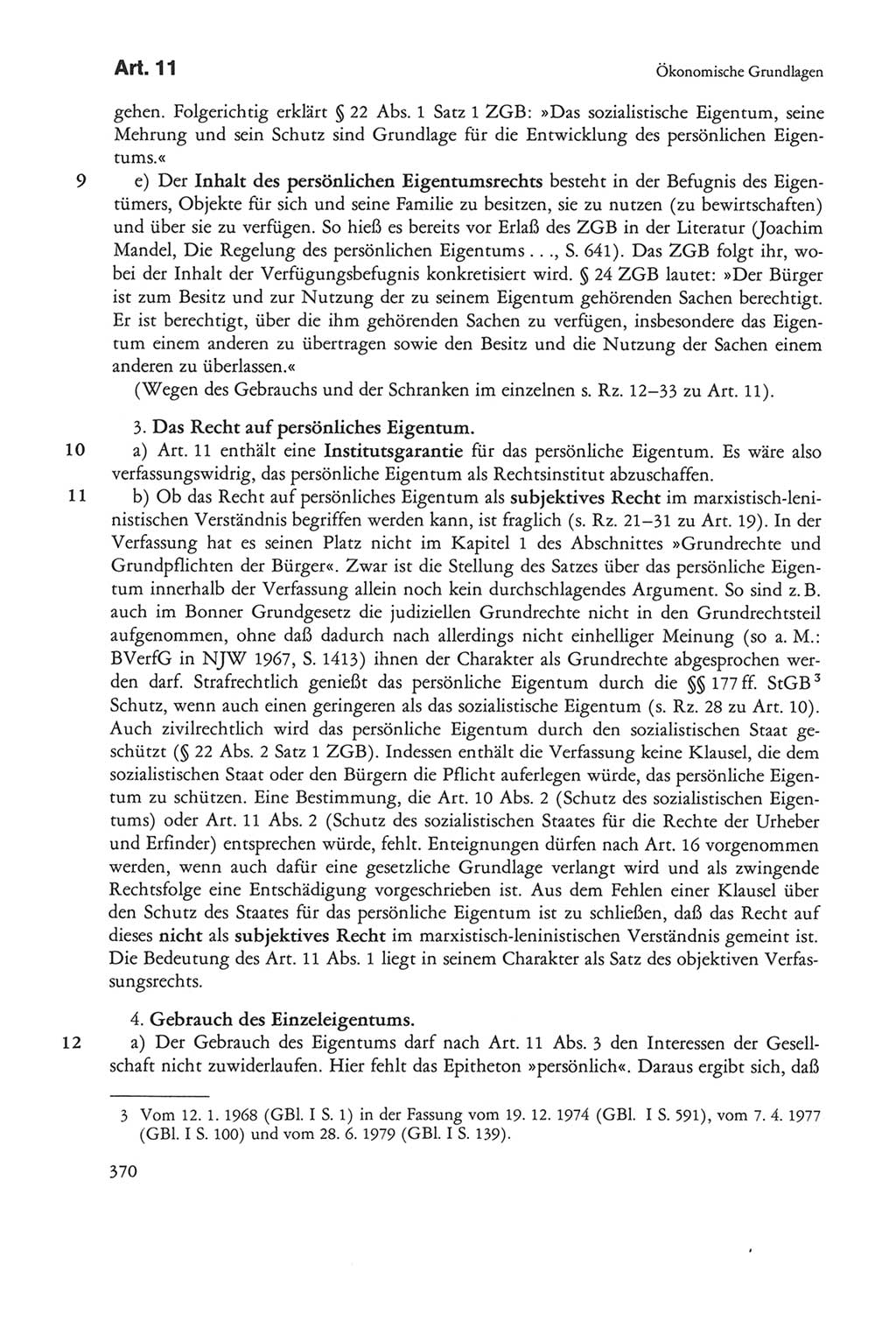 Die sozialistische Verfassung der Deutschen Demokratischen Republik (DDR), Kommentar 1982, Seite 370 (Soz. Verf. DDR Komm. 1982, S. 370)