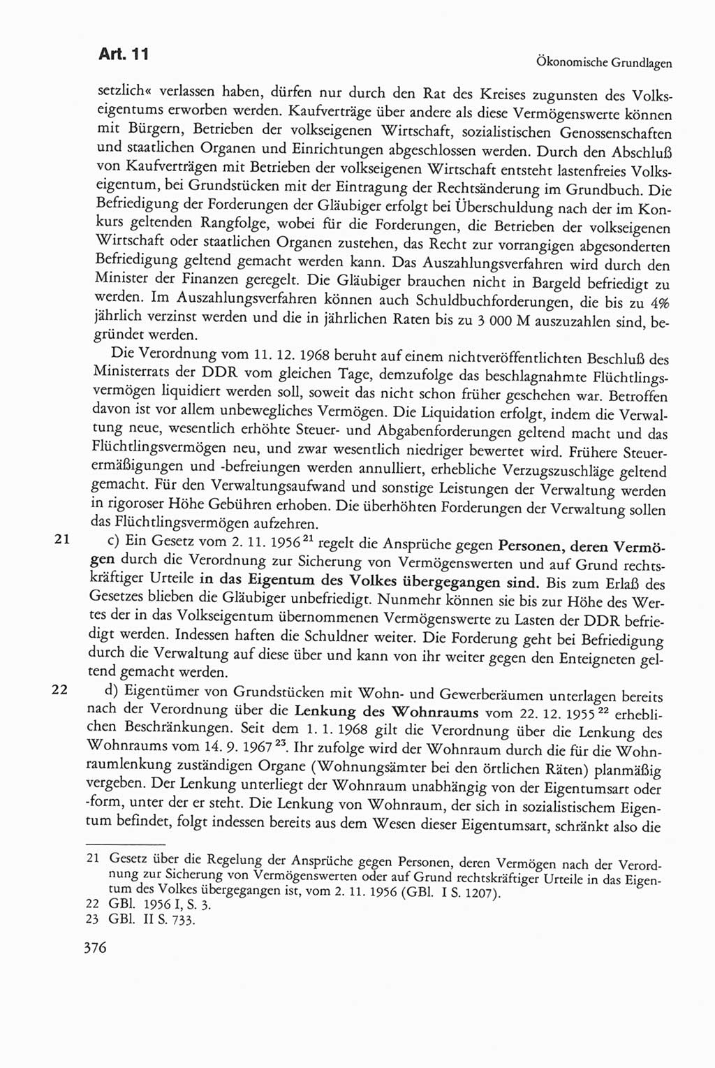 Die sozialistische Verfassung der Deutschen Demokratischen Republik (DDR), Kommentar 1982, Seite 376 (Soz. Verf. DDR Komm. 1982, S. 376)