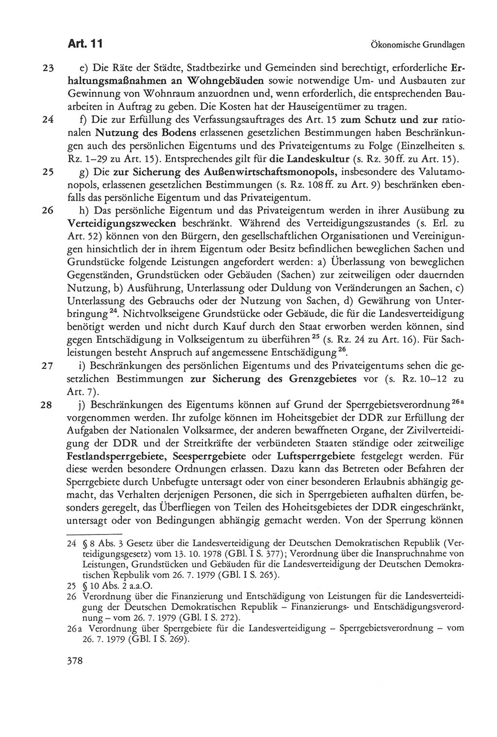 Die sozialistische Verfassung der Deutschen Demokratischen Republik (DDR), Kommentar 1982, Seite 378 (Soz. Verf. DDR Komm. 1982, S. 378)