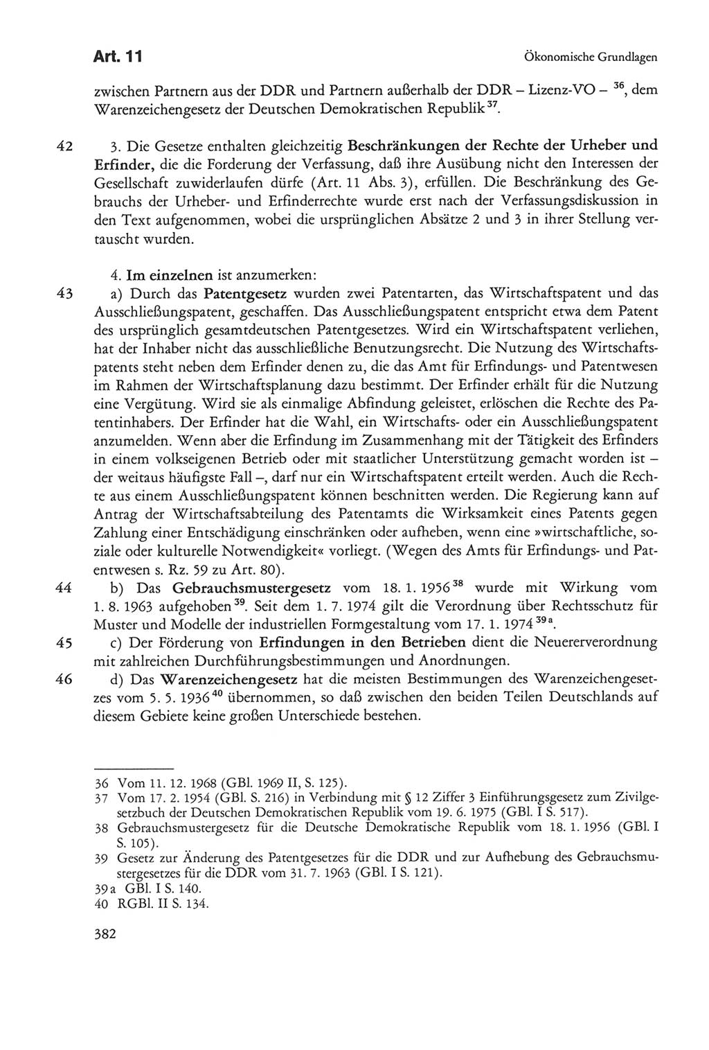 Die sozialistische Verfassung der Deutschen Demokratischen Republik (DDR), Kommentar 1982, Seite 382 (Soz. Verf. DDR Komm. 1982, S. 382)