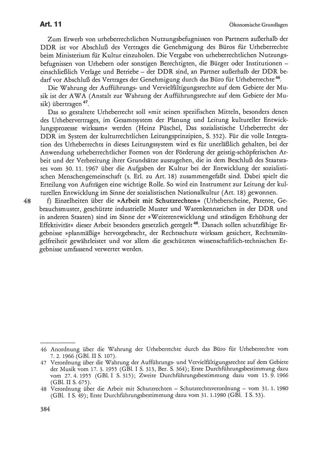 Die sozialistische Verfassung der Deutschen Demokratischen Republik (DDR), Kommentar 1982, Seite 384 (Soz. Verf. DDR Komm. 1982, S. 384)