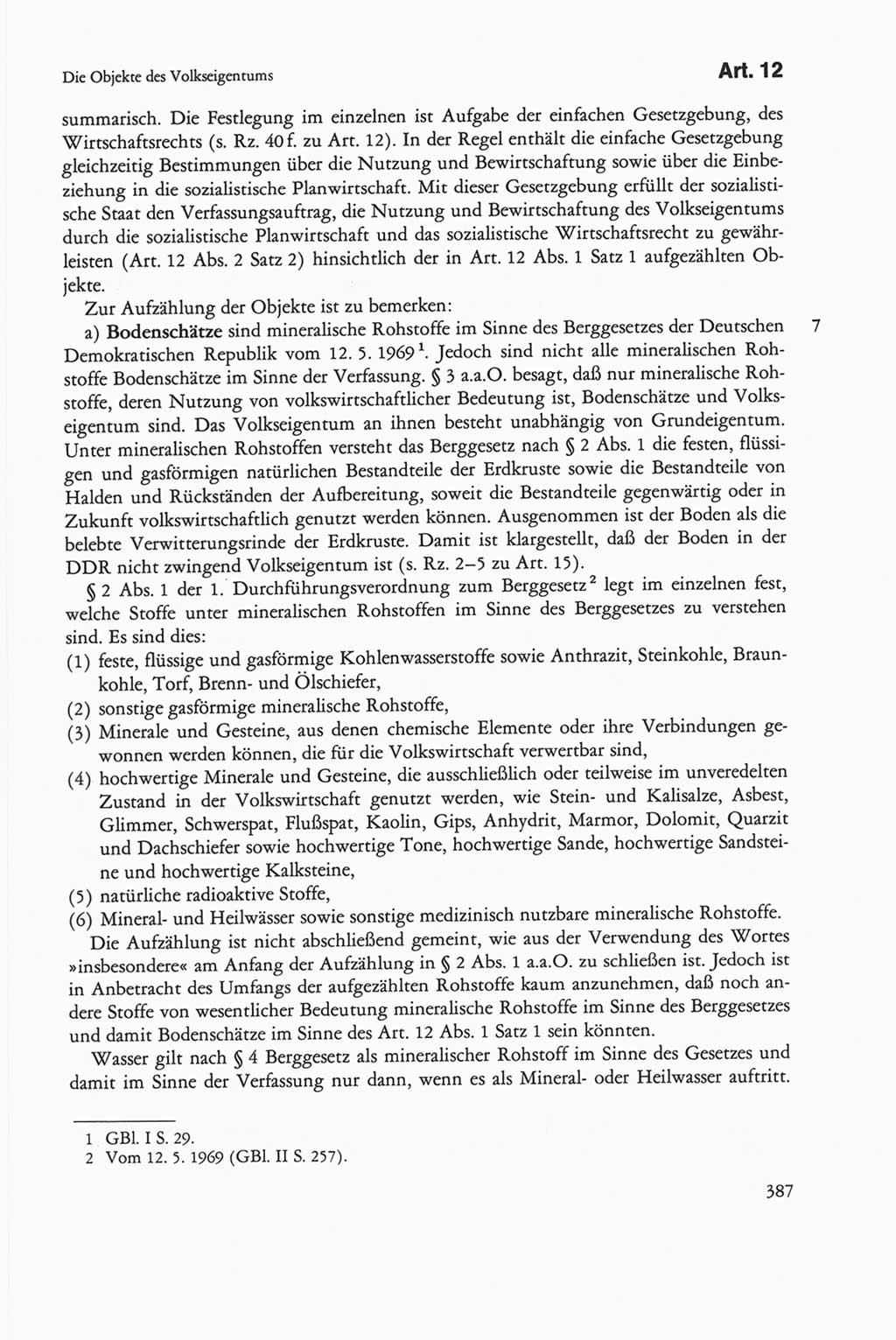 Die sozialistische Verfassung der Deutschen Demokratischen Republik (DDR), Kommentar 1982, Seite 387 (Soz. Verf. DDR Komm. 1982, S. 387)