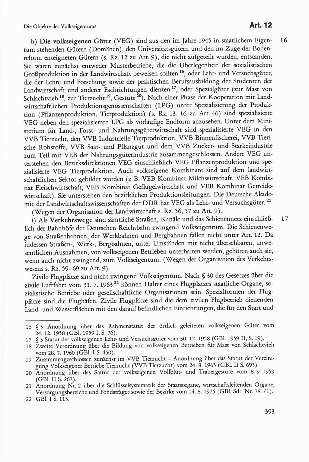 Die sozialistische Verfassung der Deutschen Demokratischen Republik (DDR), Kommentar 1982, Seite 393 (Soz. Verf. DDR Komm. 1982, S. 393)