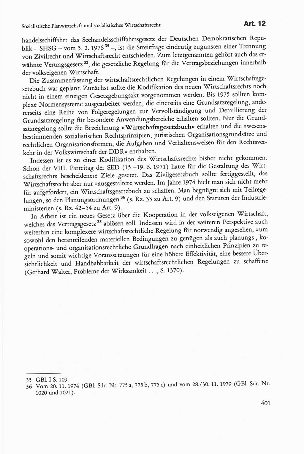 Die sozialistische Verfassung der Deutschen Demokratischen Republik (DDR), Kommentar 1982, Seite 401 (Soz. Verf. DDR Komm. 1982, S. 401)