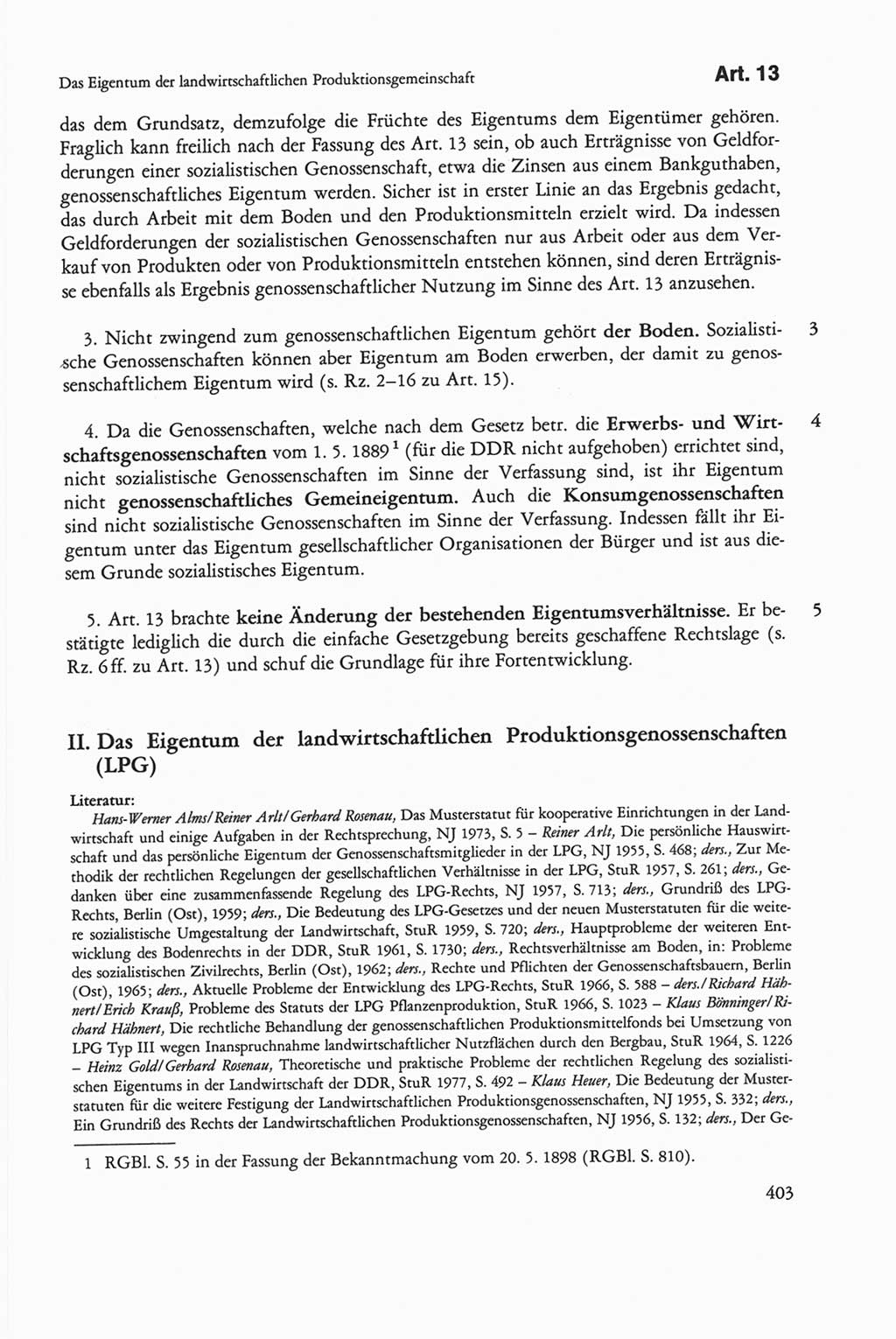 Die sozialistische Verfassung der Deutschen Demokratischen Republik (DDR), Kommentar 1982, Seite 403 (Soz. Verf. DDR Komm. 1982, S. 403)