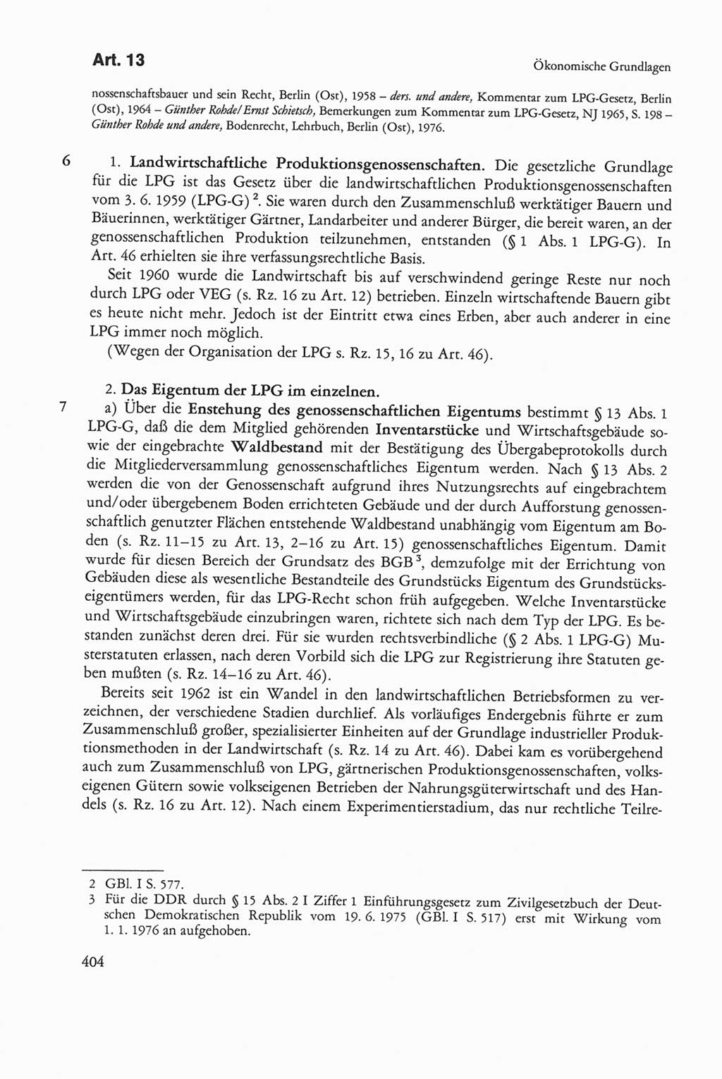 Die sozialistische Verfassung der Deutschen Demokratischen Republik (DDR), Kommentar 1982, Seite 404 (Soz. Verf. DDR Komm. 1982, S. 404)