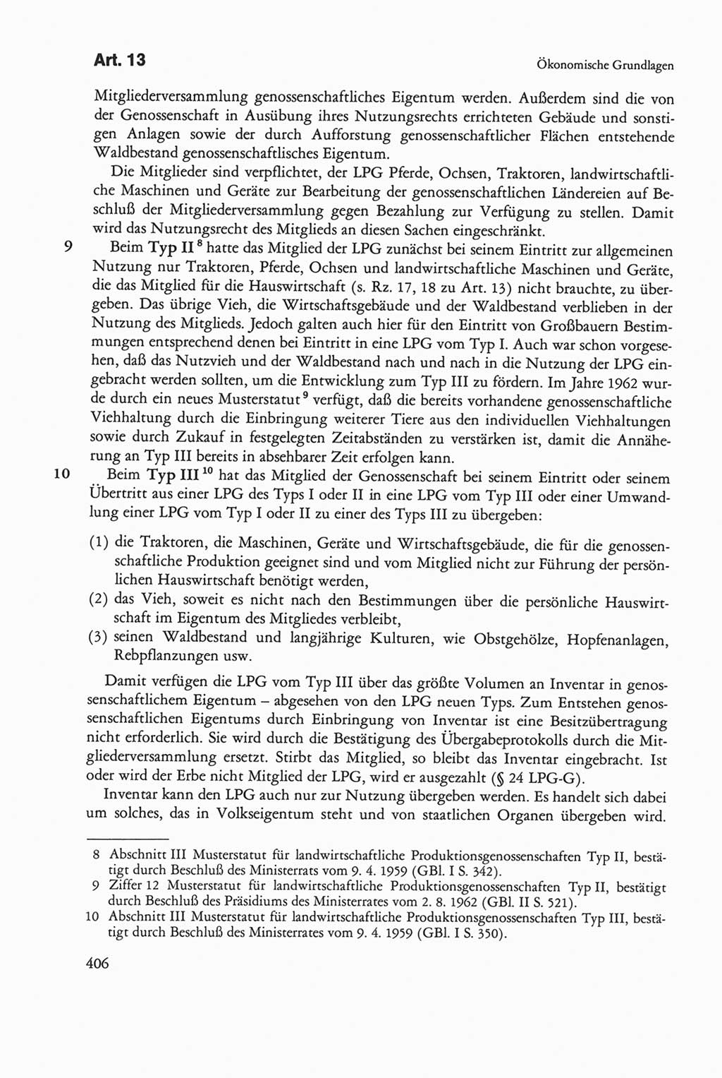 Die sozialistische Verfassung der Deutschen Demokratischen Republik (DDR), Kommentar 1982, Seite 406 (Soz. Verf. DDR Komm. 1982, S. 406)