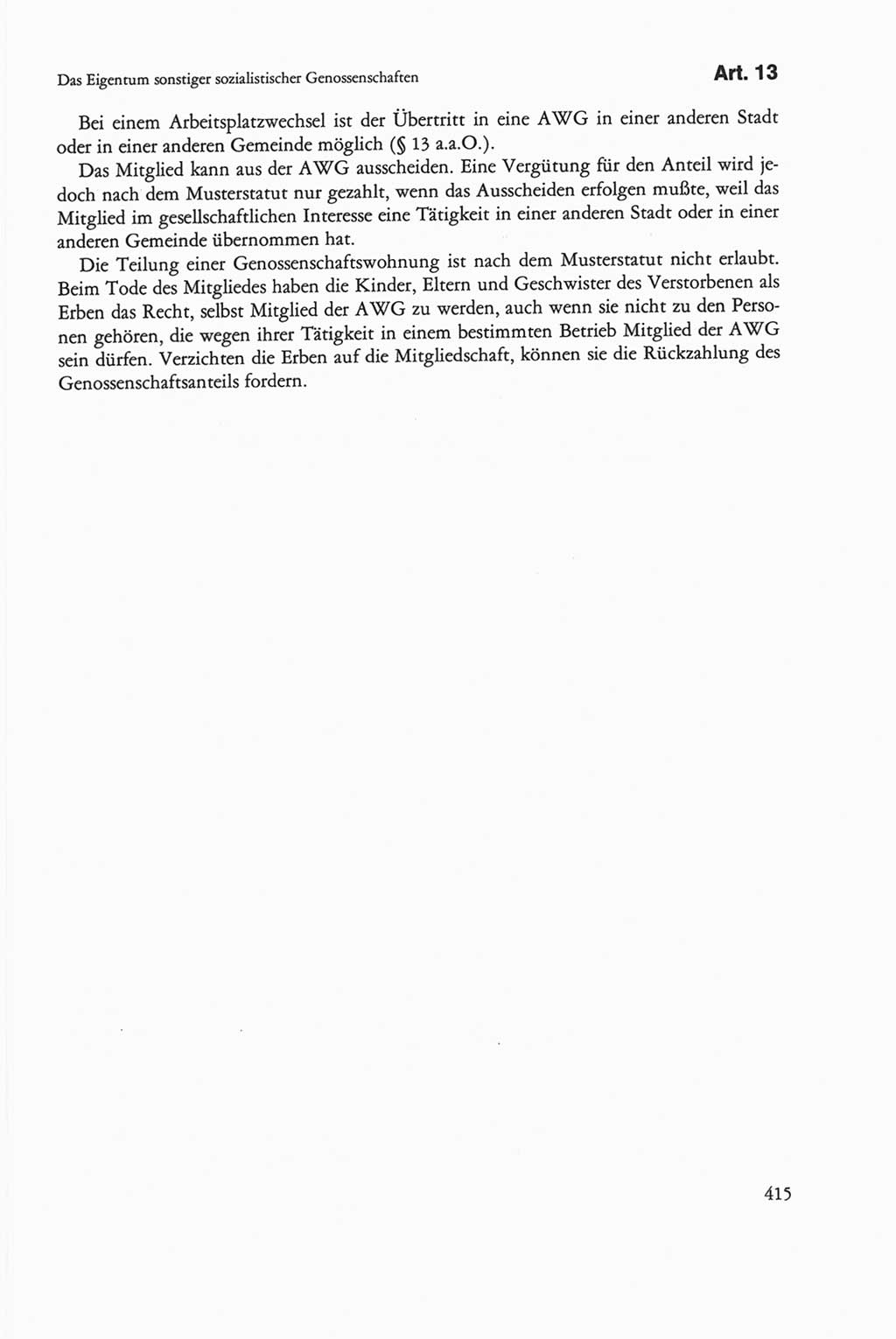 Die sozialistische Verfassung der Deutschen Demokratischen Republik (DDR), Kommentar 1982, Seite 415 (Soz. Verf. DDR Komm. 1982, S. 415)