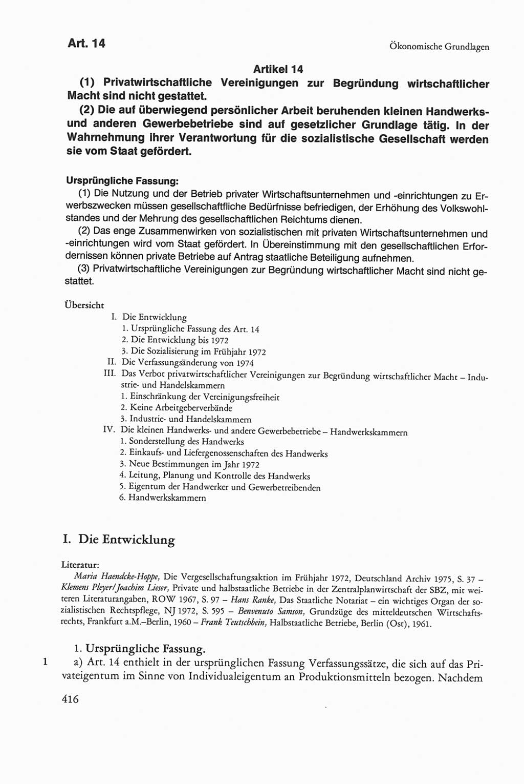 Die sozialistische Verfassung der Deutschen Demokratischen Republik (DDR), Kommentar 1982, Seite 416 (Soz. Verf. DDR Komm. 1982, S. 416)