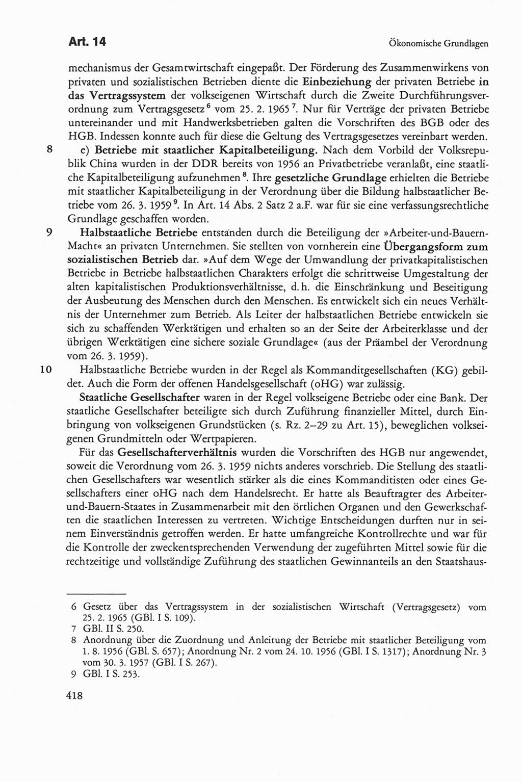 Die sozialistische Verfassung der Deutschen Demokratischen Republik (DDR), Kommentar 1982, Seite 418 (Soz. Verf. DDR Komm. 1982, S. 418)