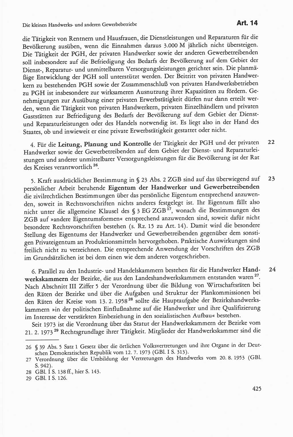 Die sozialistische Verfassung der Deutschen Demokratischen Republik (DDR), Kommentar 1982, Seite 425 (Soz. Verf. DDR Komm. 1982, S. 425)