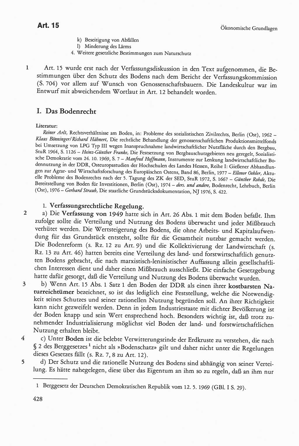 Die sozialistische Verfassung der Deutschen Demokratischen Republik (DDR), Kommentar 1982, Seite 428 (Soz. Verf. DDR Komm. 1982, S. 428)