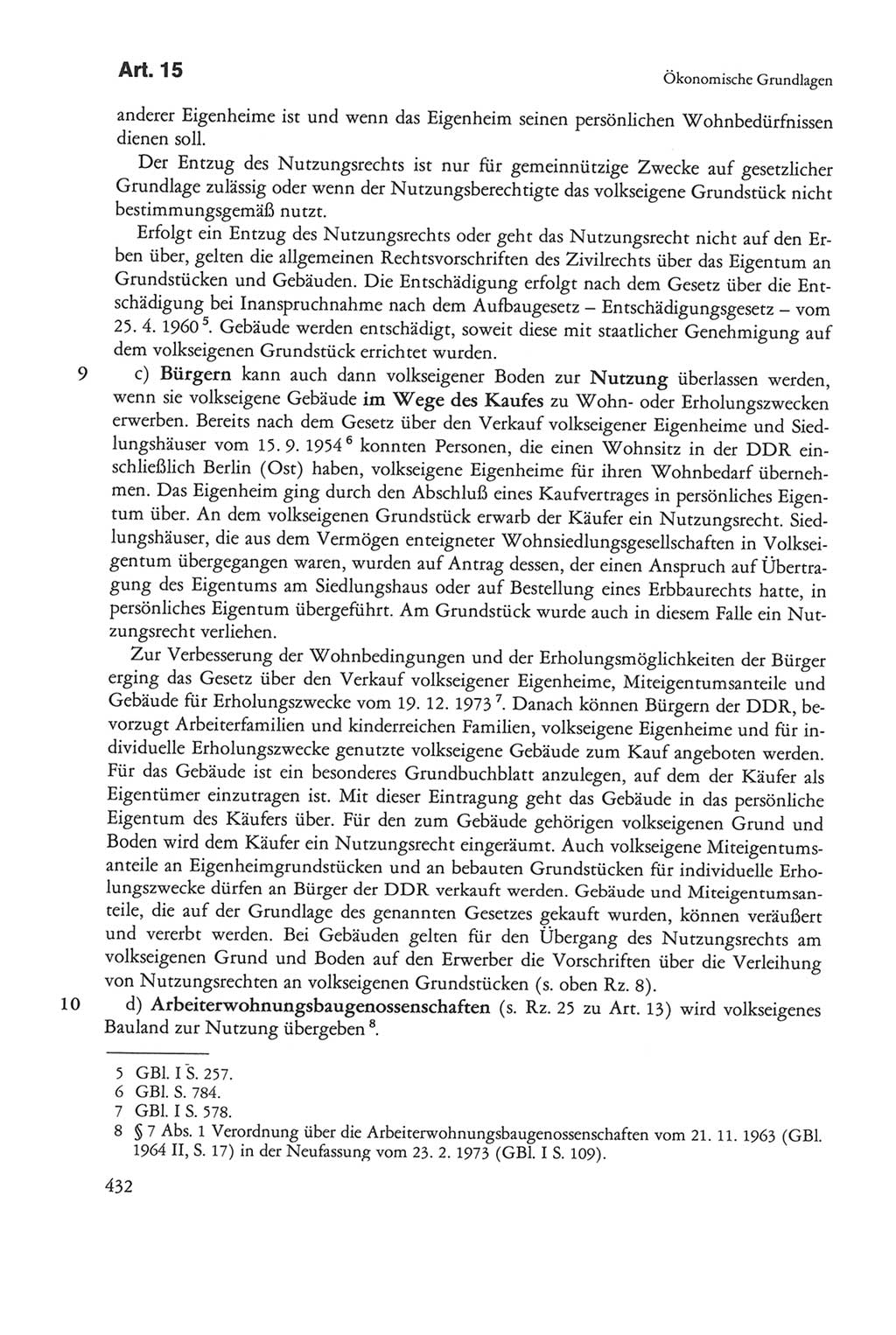 Die sozialistische Verfassung der Deutschen Demokratischen Republik (DDR), Kommentar 1982, Seite 432 (Soz. Verf. DDR Komm. 1982, S. 432)