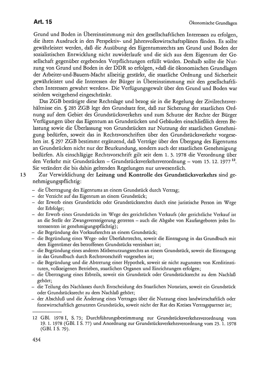 Die sozialistische Verfassung der Deutschen Demokratischen Republik (DDR), Kommentar 1982, Seite 434 (Soz. Verf. DDR Komm. 1982, S. 434)